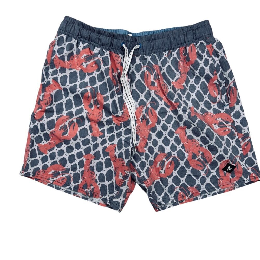 Sperry Medium Men Lobster Swim Shorts Trunks Beach Coastal Resortwear Preppy